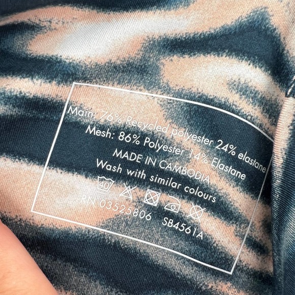 SWEATY BETTY Super Sculpt Mesh Yoga Leggings In Stellar Blue Water Print XS - Picture 7 of 8